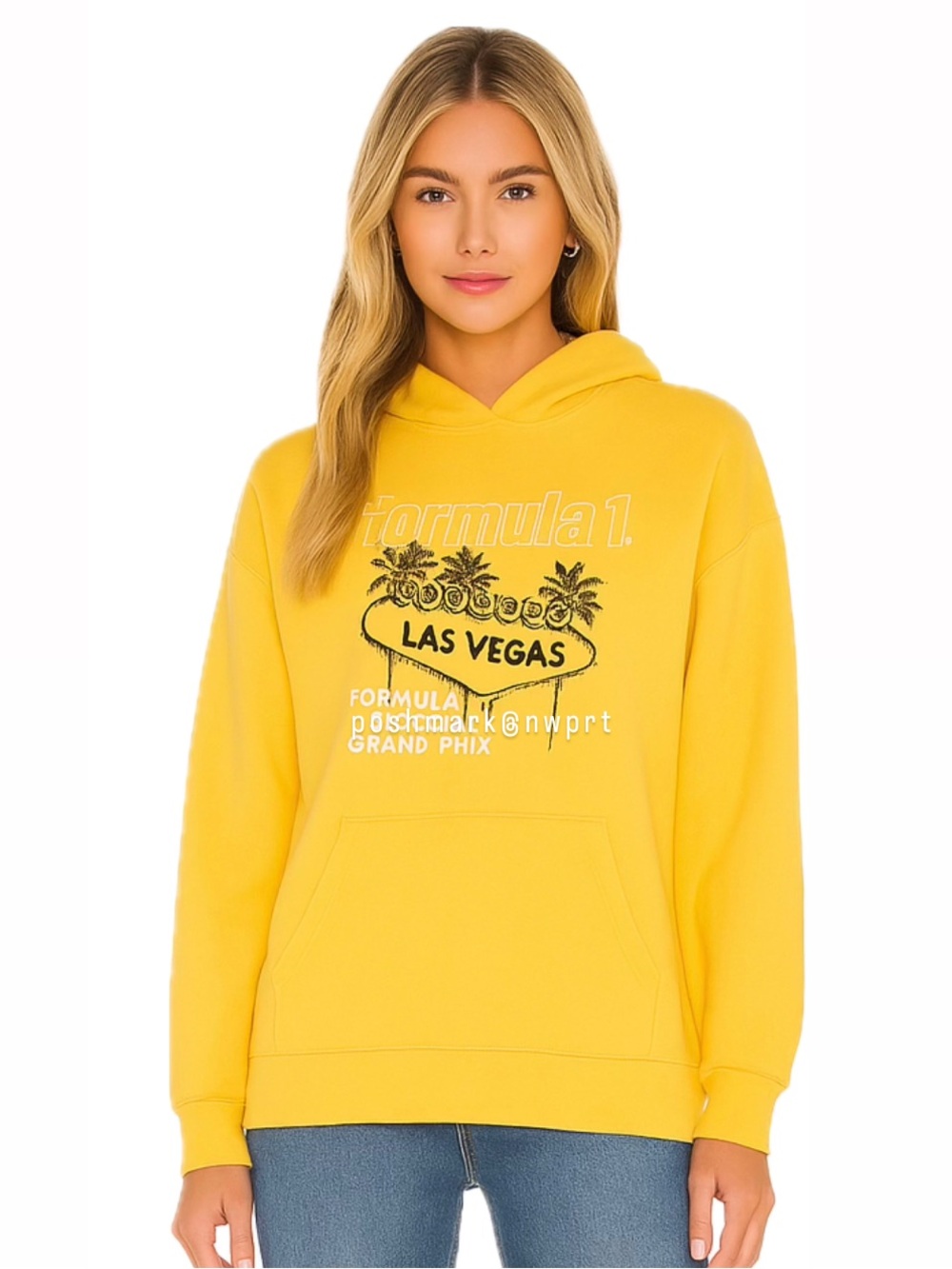 NWT ✨ PACSUN F1 Las Vegas Grand Prix 2023 Hoodie Sweatshirt Yellow Black S Small